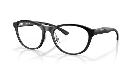 Oakley OX8057 Draw Up Women's Round Eyeglass Frames - Satin Black Frame