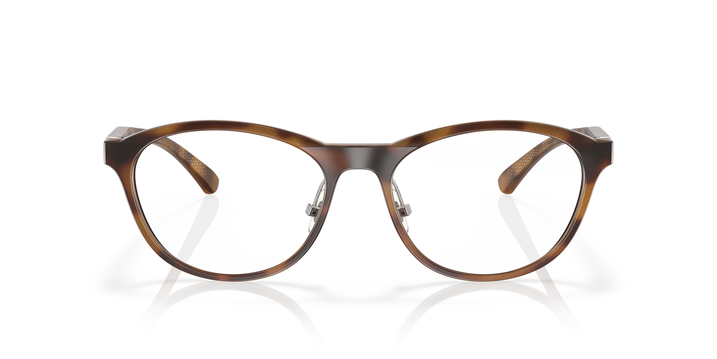 Oakley OX8057 Draw Up Women's Round Eyeglass Frames - Satin Brown Tortoise Frame