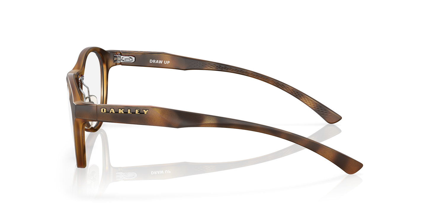 Oakley OX8057 Draw Up Women's Round Eyeglass Frames - Satin Brown Tortoise Frame