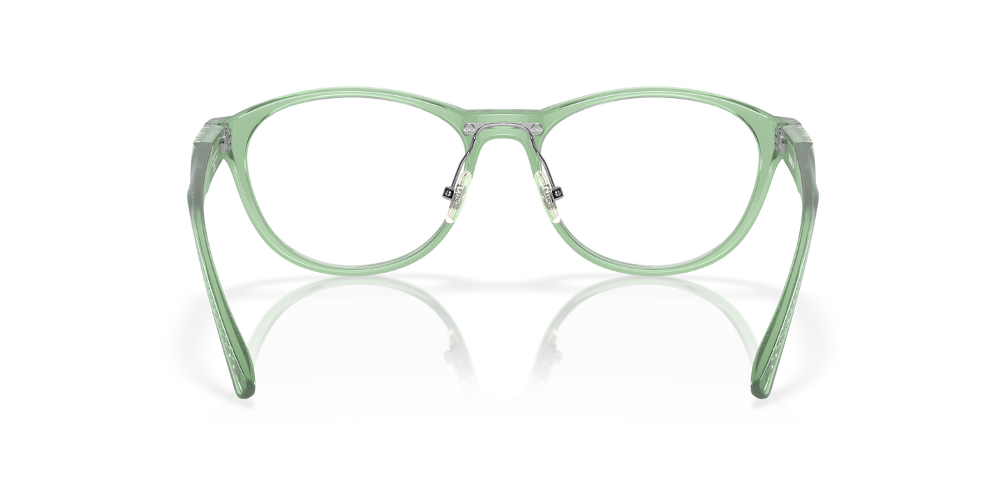 Oakley OX8057 Draw Up Women's Round Eyeglass Frames - Polished Trans Jade Frame