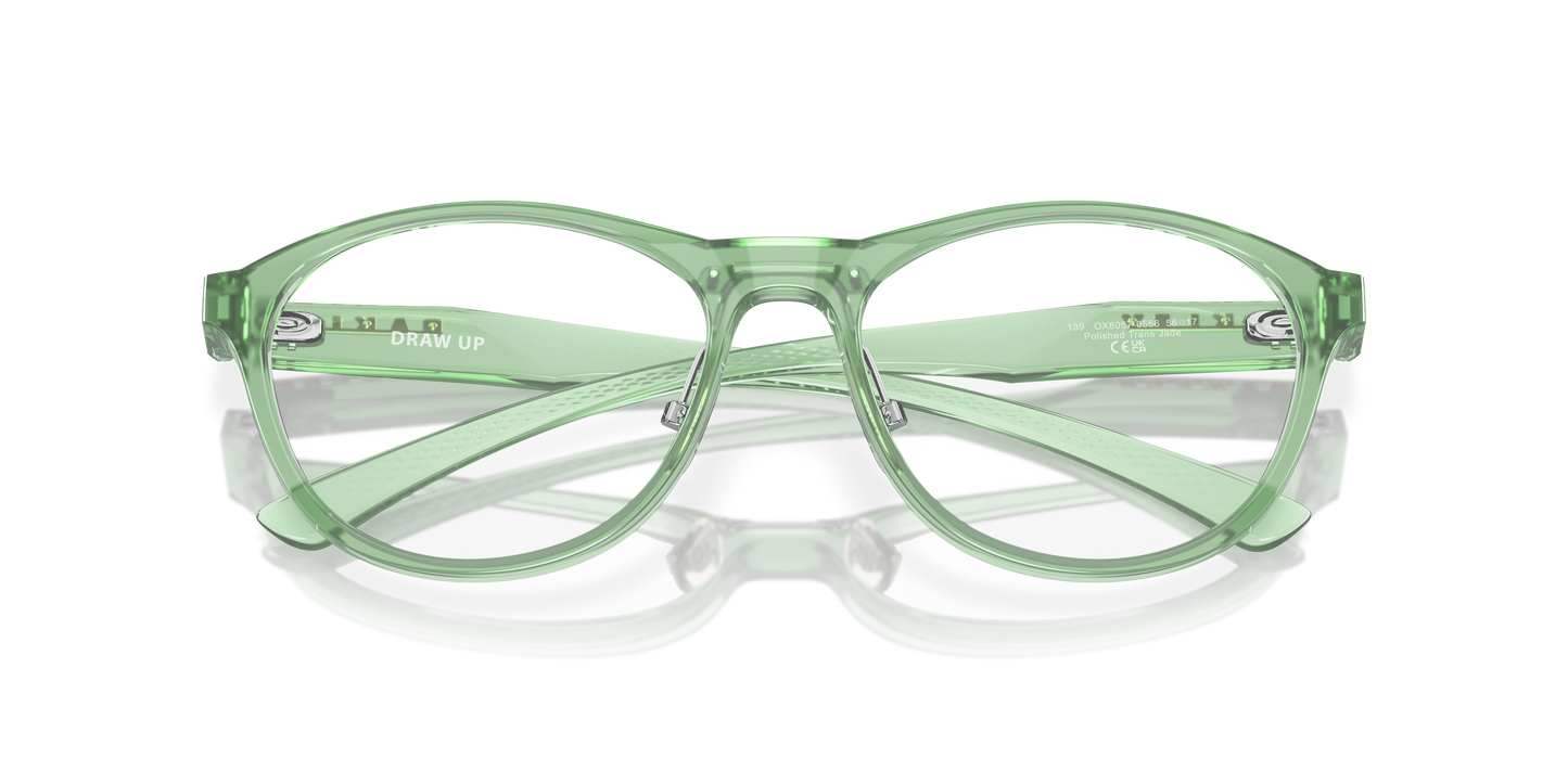 Oakley OX8057 Draw Up Women's Round Eyeglass Frames - Satin Brown Tortoise Frame