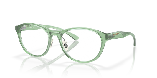 Oakley OX8057 Draw Up Women's Round Eyeglass Frames - Polished Trans Jade Frame