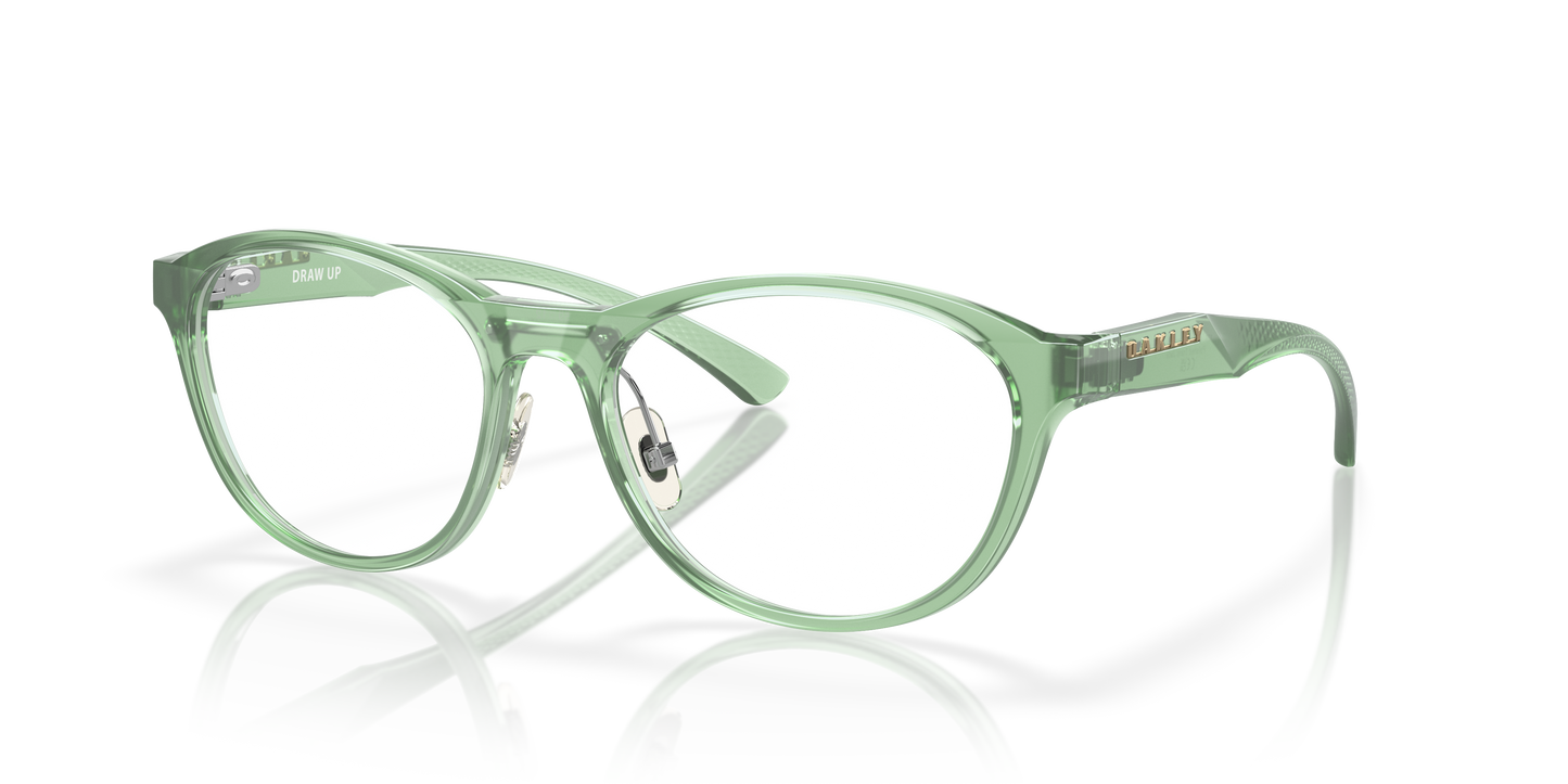 Oakley OX8057 Draw Up Women's Round Eyeglass Frames - Matte Dark Stonewash Frame