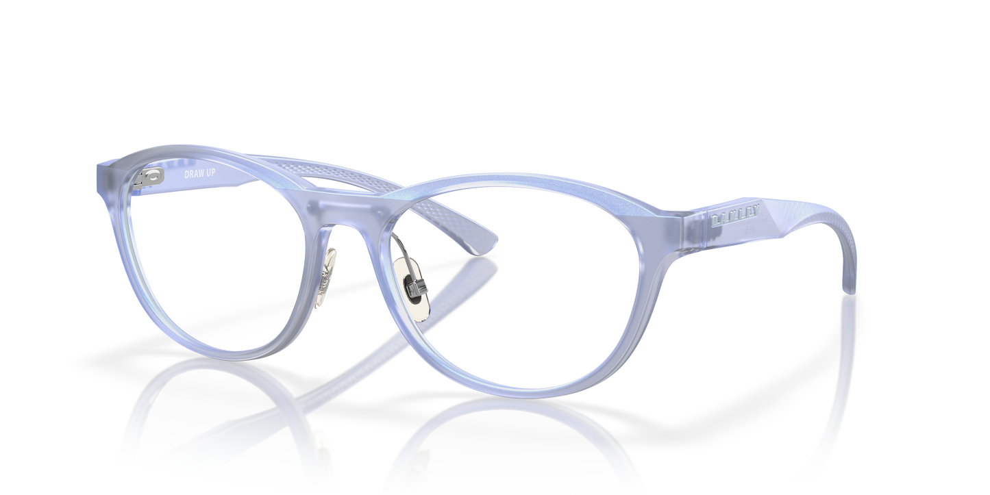 Oakley OX8057 Draw Up Women's Round Eyeglass Frames - Polished Trans Jade Frame