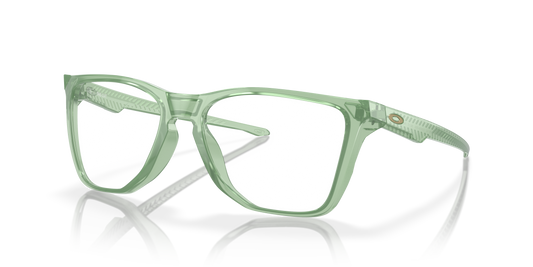 Oakley OX8058 The Cut Men's Square Eyeglass Frames - Polished Trans Jade Frame