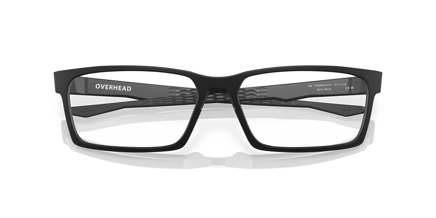 Oakley OX8060 Overhead Men's Rectangle Eyeglass Frames - Polished Trans Jade Frame