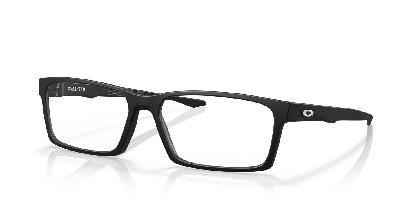 Oakley OX8060 Overhead Men's Rectangle Eyeglass Frames - Polished Clear Frame