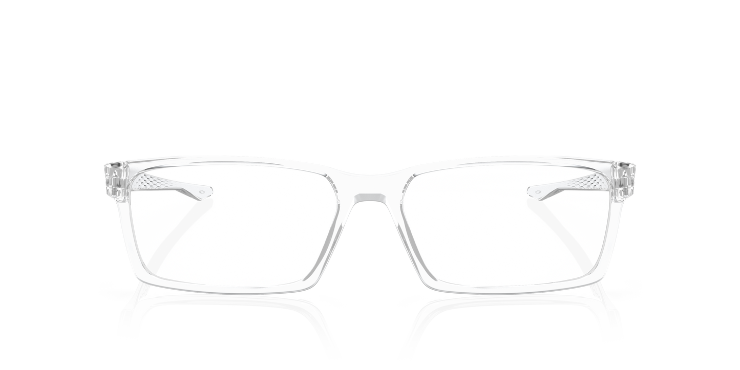 Oakley OX8060 Overhead Men's Rectangle Eyeglass Frames - Polished Clear Frame