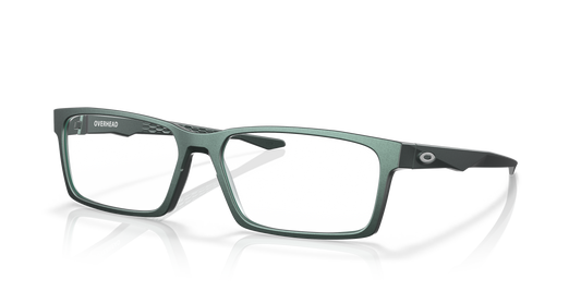 Oakley OX8060 Overhead Men's Rectangle Eyeglass Frames - Matte Dark Silver Frame