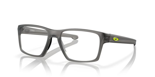 Oakley OX8140 Litebeam Men's Square Eyeglass Frames - Satin Grey Smoke Frame