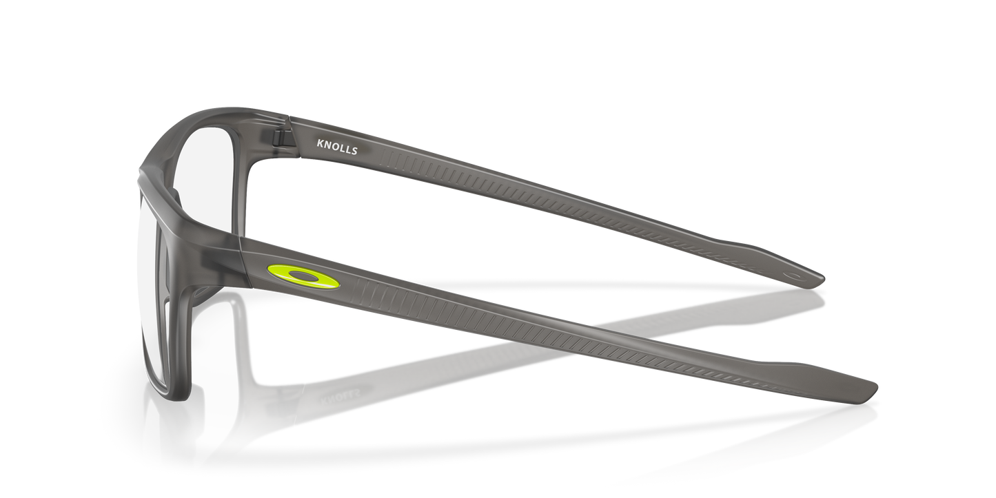 Oakley OX8144 Knolls Men's Rectangle Eyeglass Frames - Satin Grey Smoke Frame