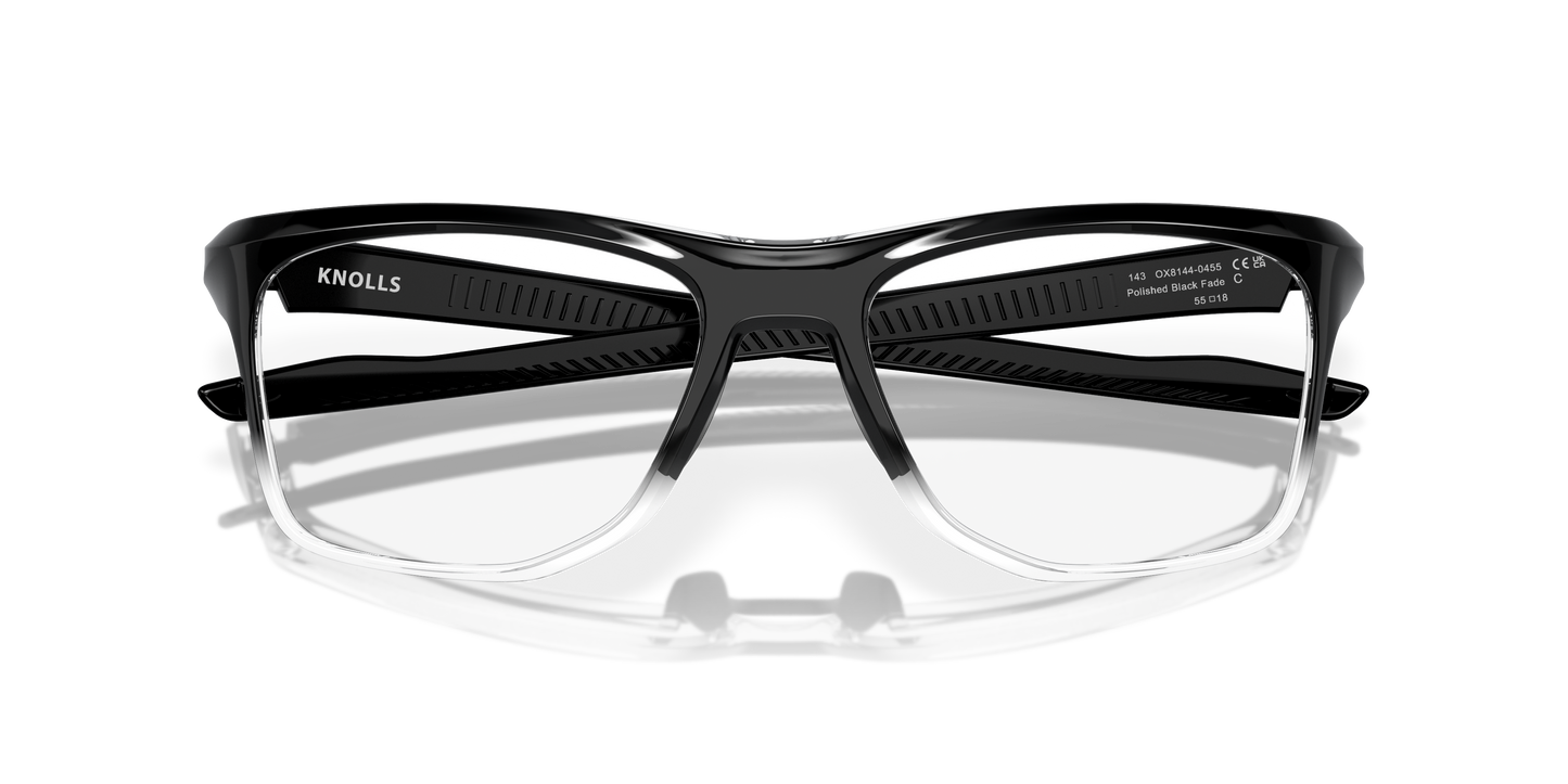 Oakley OX8144 Knolls Men's Rectangle Eyeglass Frames - Satin Grey Smoke Frame