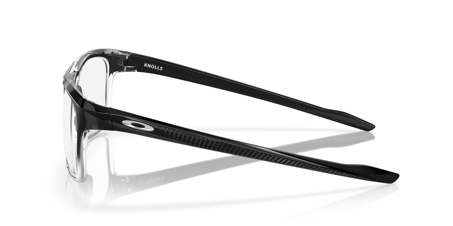 Oakley OX8144 Knolls Men's Rectangle Eyeglass Frames - Polished Black Fade Frame