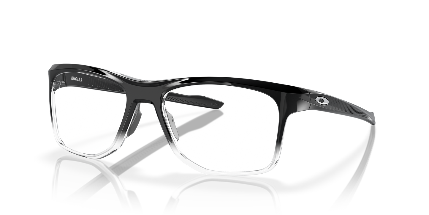 Oakley OX8144 Knolls Men's Rectangle Eyeglass Frames - Satin Grey Smoke Frame