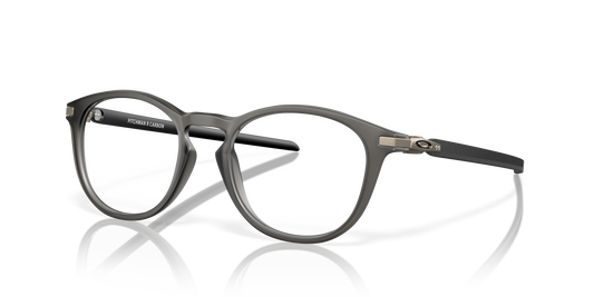 Oakley OX8149 Pitchman R Carbon Men's Round Eyeglass Frames - Satin Grey Smoke Frame