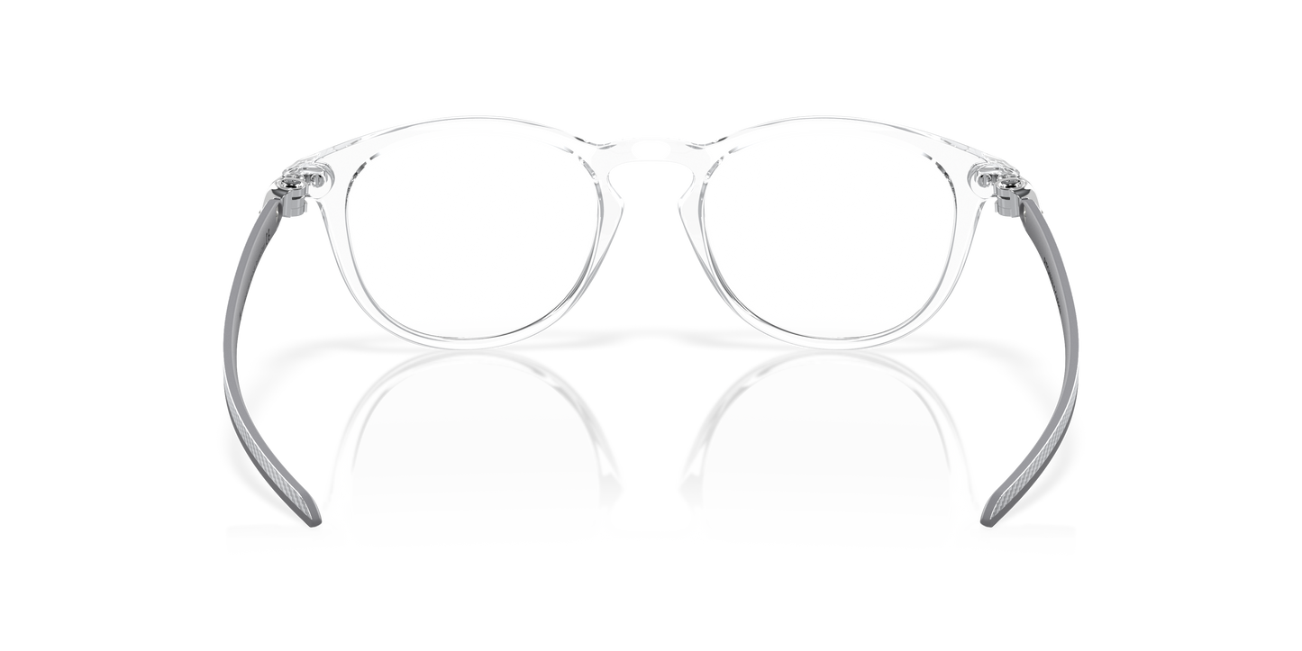 Oakley OX8149 Pitchman R Carbon Men's Round Eyeglass Frames - Polished Clear Frame
