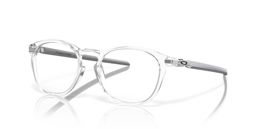 Oakley OX8149 Pitchman R Carbon Men's Round Eyeglass Frames - Polished Clear Frame