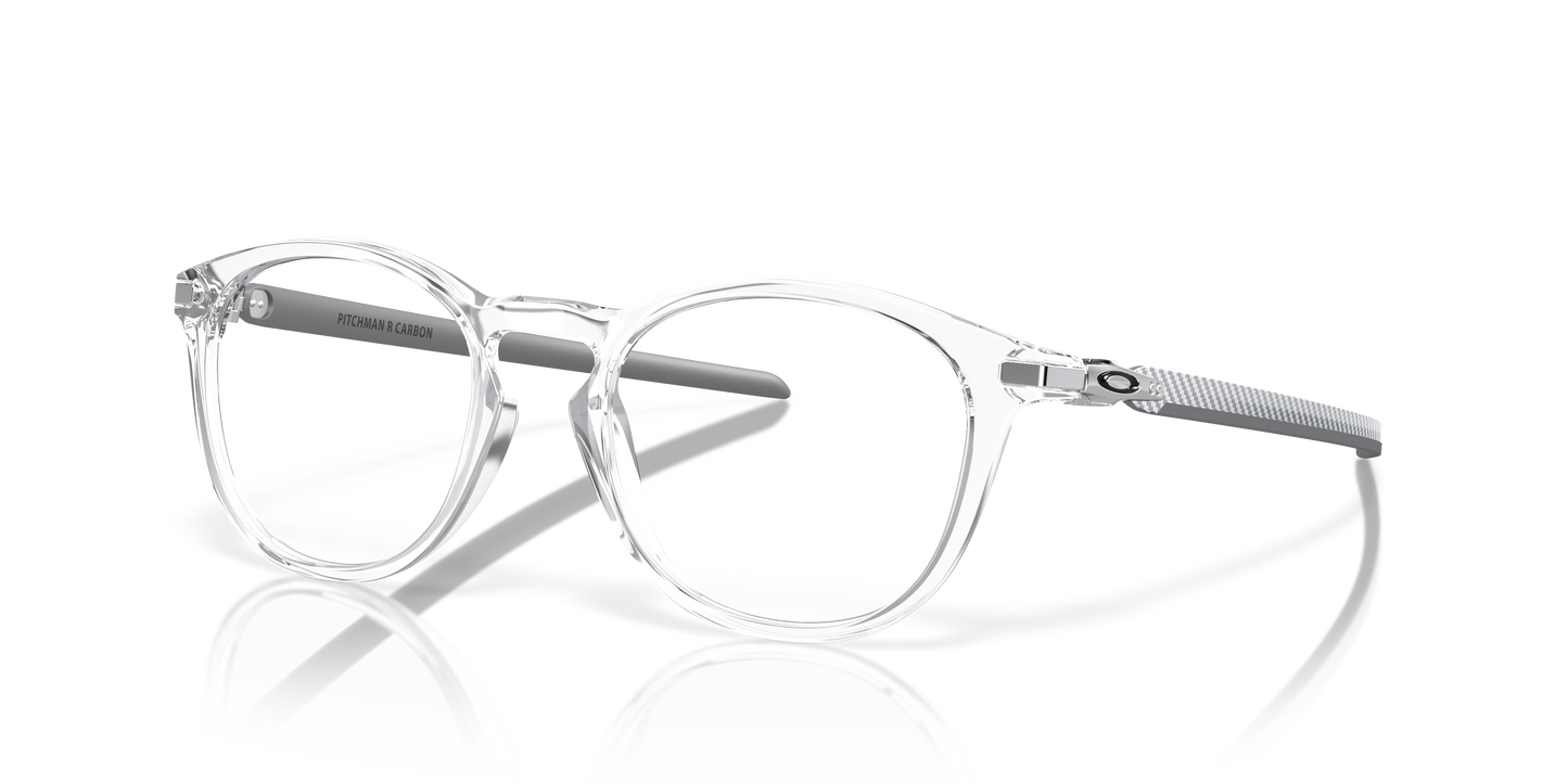 Oakley OX8149 Pitchman R Carbon Men's Round Eyeglass Frames - Satin Grey Smoke Frame