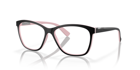 Oakley OX8155 Alias Women's Round Eyeglass Frames - Black Frame