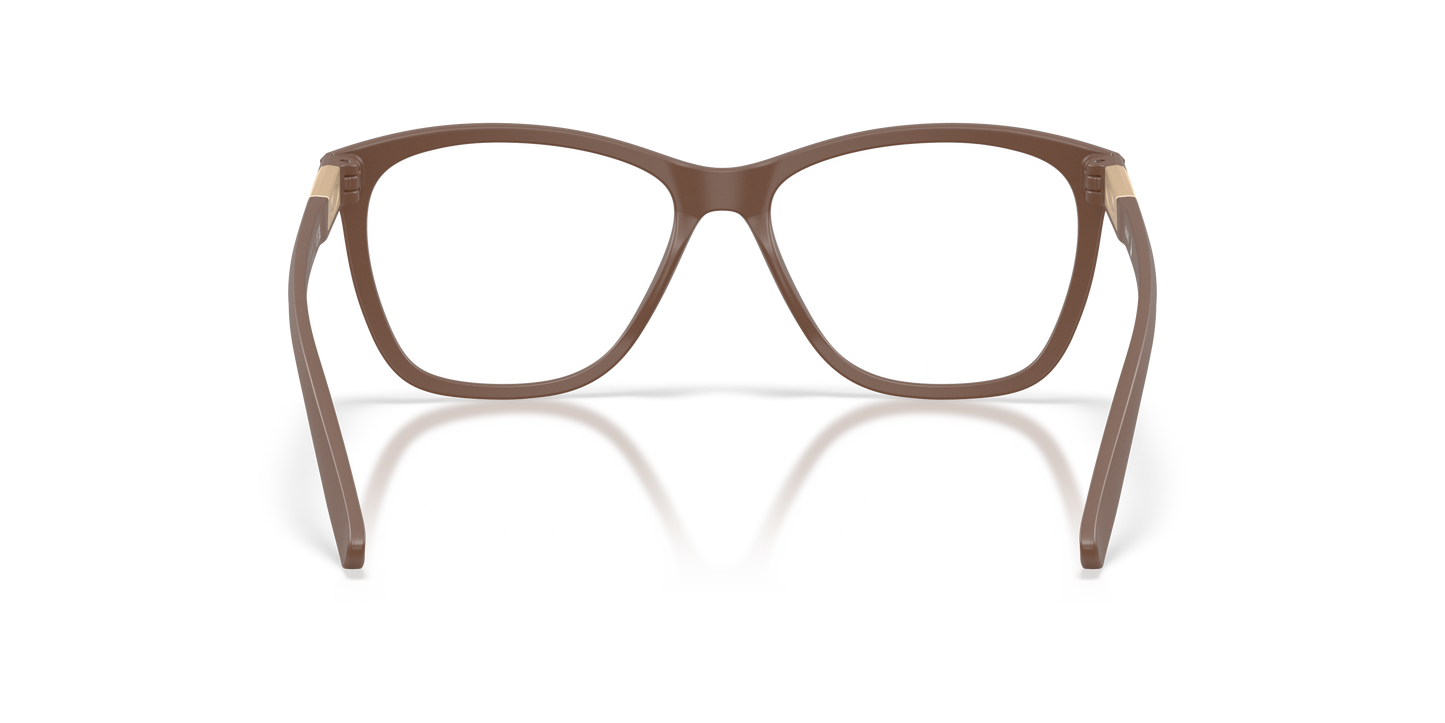 Oakley OX8155 Alias Women's Round Eyeglass Frames - Mahogany Frame