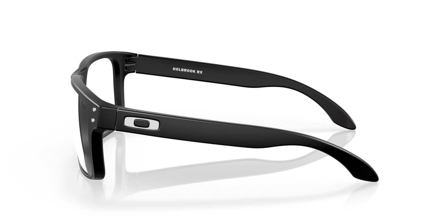 Oakley OX8156 Holbrook Men's Square Eyeglass Frames - Polished Black Clear Frame