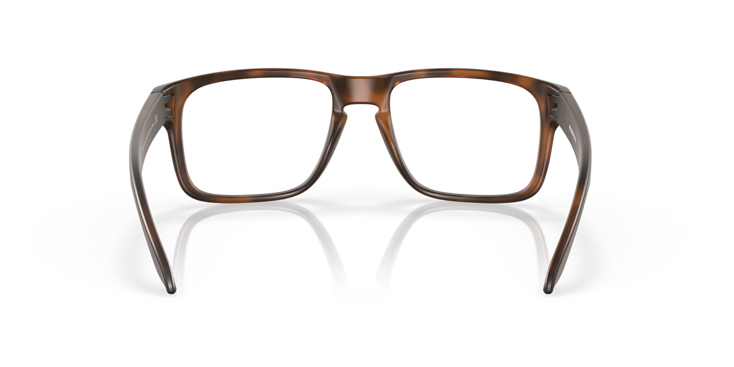 Oakley OX8156 Holbrook Men's Square Eyeglass Frames - Polished Black Clear Frame