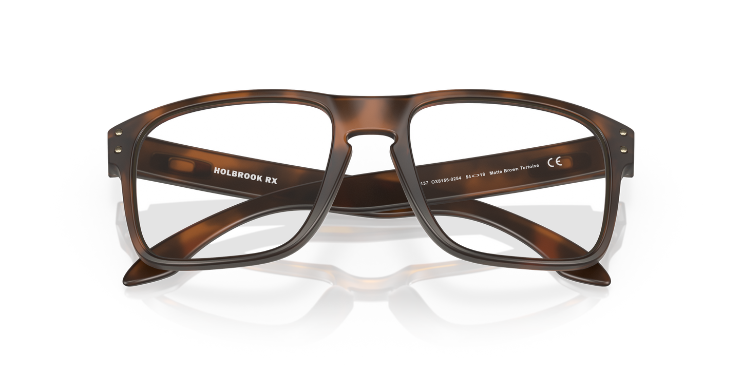 Oakley OX8156 Holbrook Men's Square Eyeglass Frames - Matte Brown Tortoise Frame