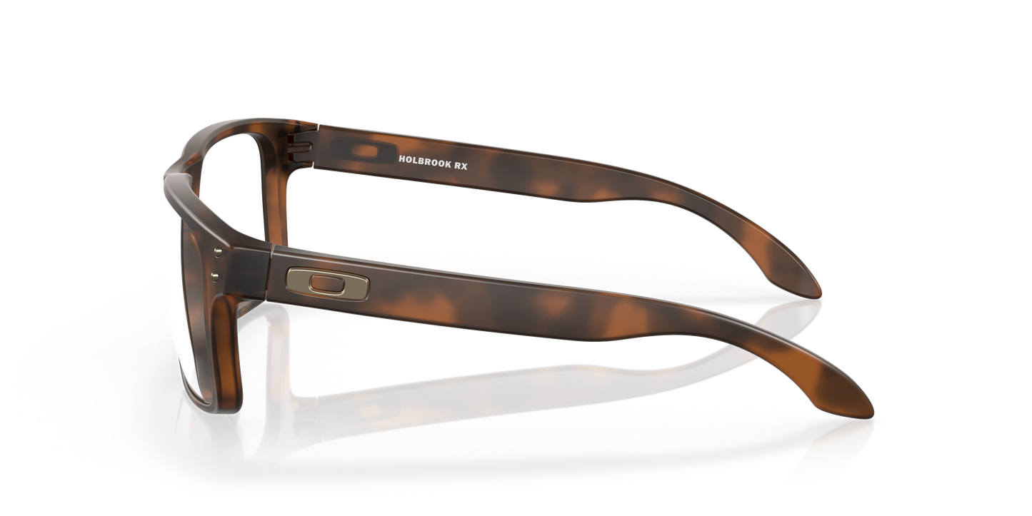 Oakley OX8156 Holbrook Men's Square Eyeglass Frames - Polished Black Clear Frame
