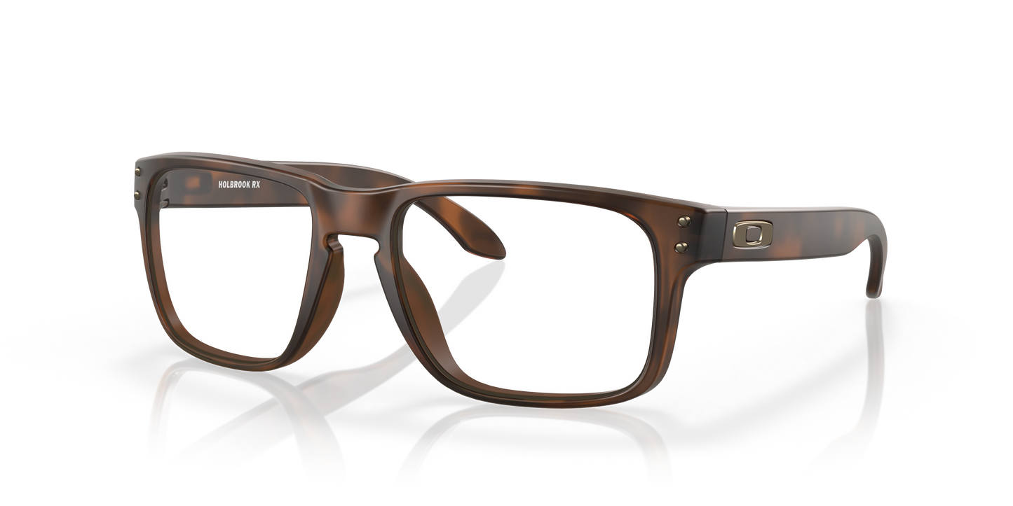 Oakley OX8156 Holbrook Men's Square Eyeglass Frames - Polished Clear Frame