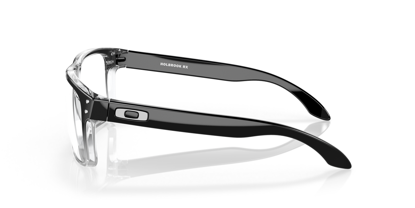 Oakley OX8156 Holbrook Men's Square Eyeglass Frames - Polished Black Clear Frame