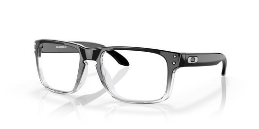 Oakley OX8156 Holbrook Men's Square Eyeglass Frames - Polished Black Clear Frame
