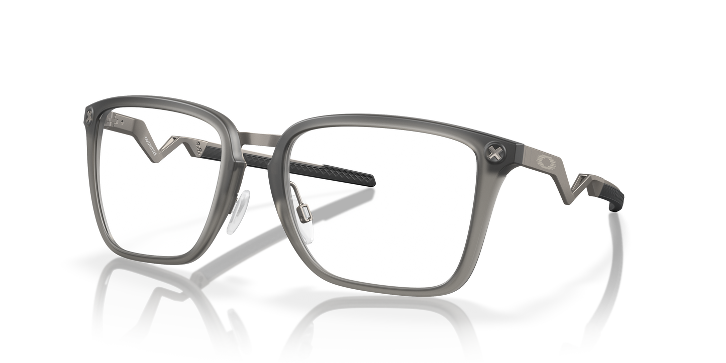 Oakley OX8162 Cognitive Men's Rectangle Eyeglass Frames - Satin Grey Smoke Frame