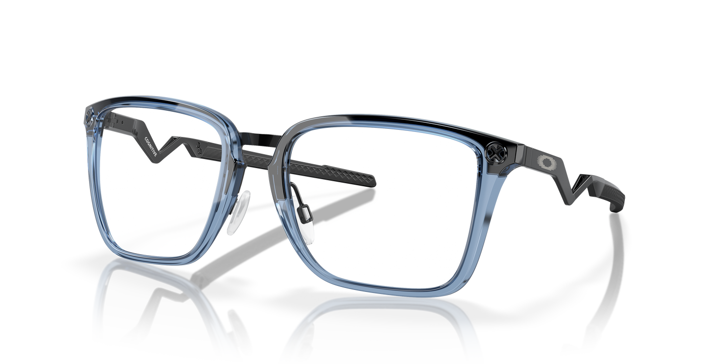 Oakley OX8162 Cognitive Men's Rectangle Eyeglass Frames - Transparent Blue Frame