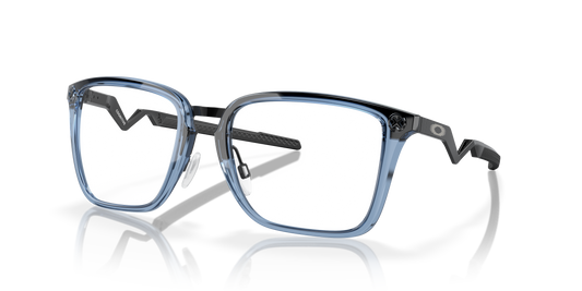 Oakley OX8162 Cognitive Men's Rectangle Eyeglass Frames - Transparent Blue Frame