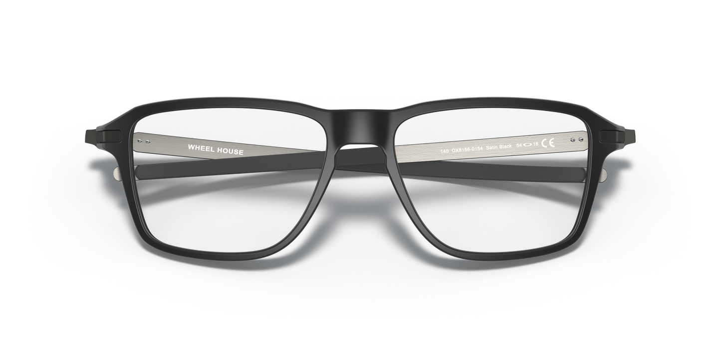 Oakley OX8166 Wheel House Men's Square Eyeglass Frames - Satin Grey Smoke Frame