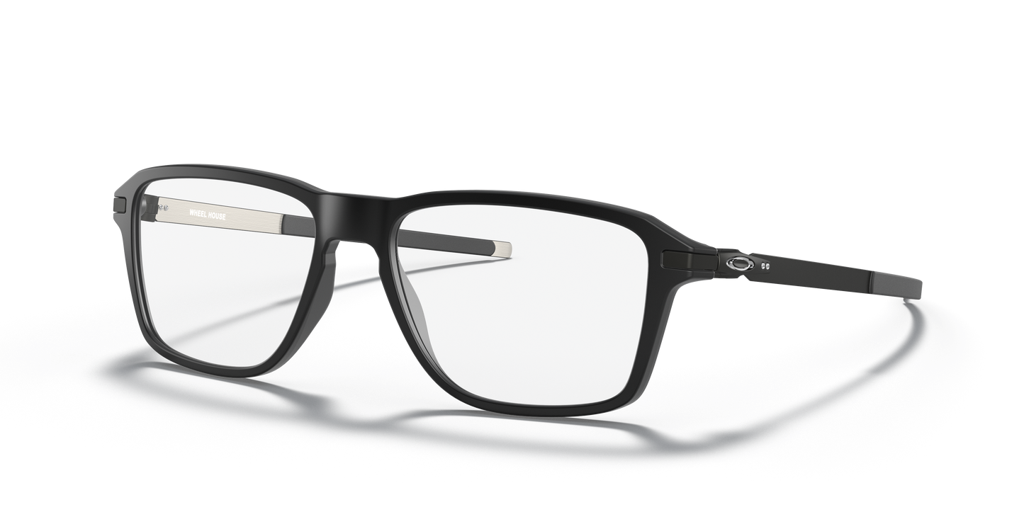 Oakley OX8166 Wheel House Men's Square Eyeglass Frames - Satin Grey Smoke Frame