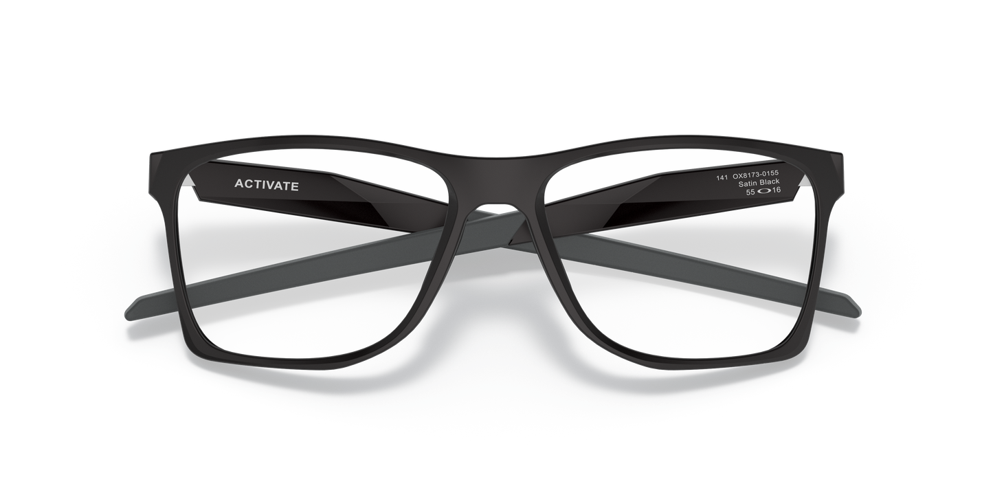 Oakley OX8173 Activate Men's Square Eyeglass Frames - Polished Black Fade Frame