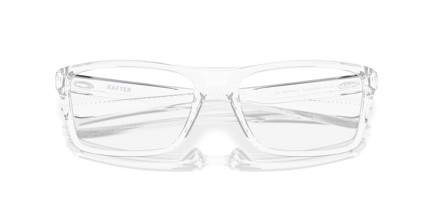 Oakley OX8178 Rafter Men's Rectangle Eyeglass Frames - Satin Grey Smoke Frame