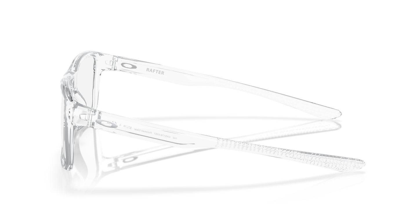 Oakley OX8178 Rafter Men's Rectangle Eyeglass Frames - Polished Clear Frame