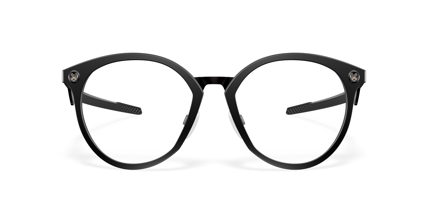 Oakley OX8181 Cognitive R Men's Round Eyeglass Frames - Polished Clear Frame