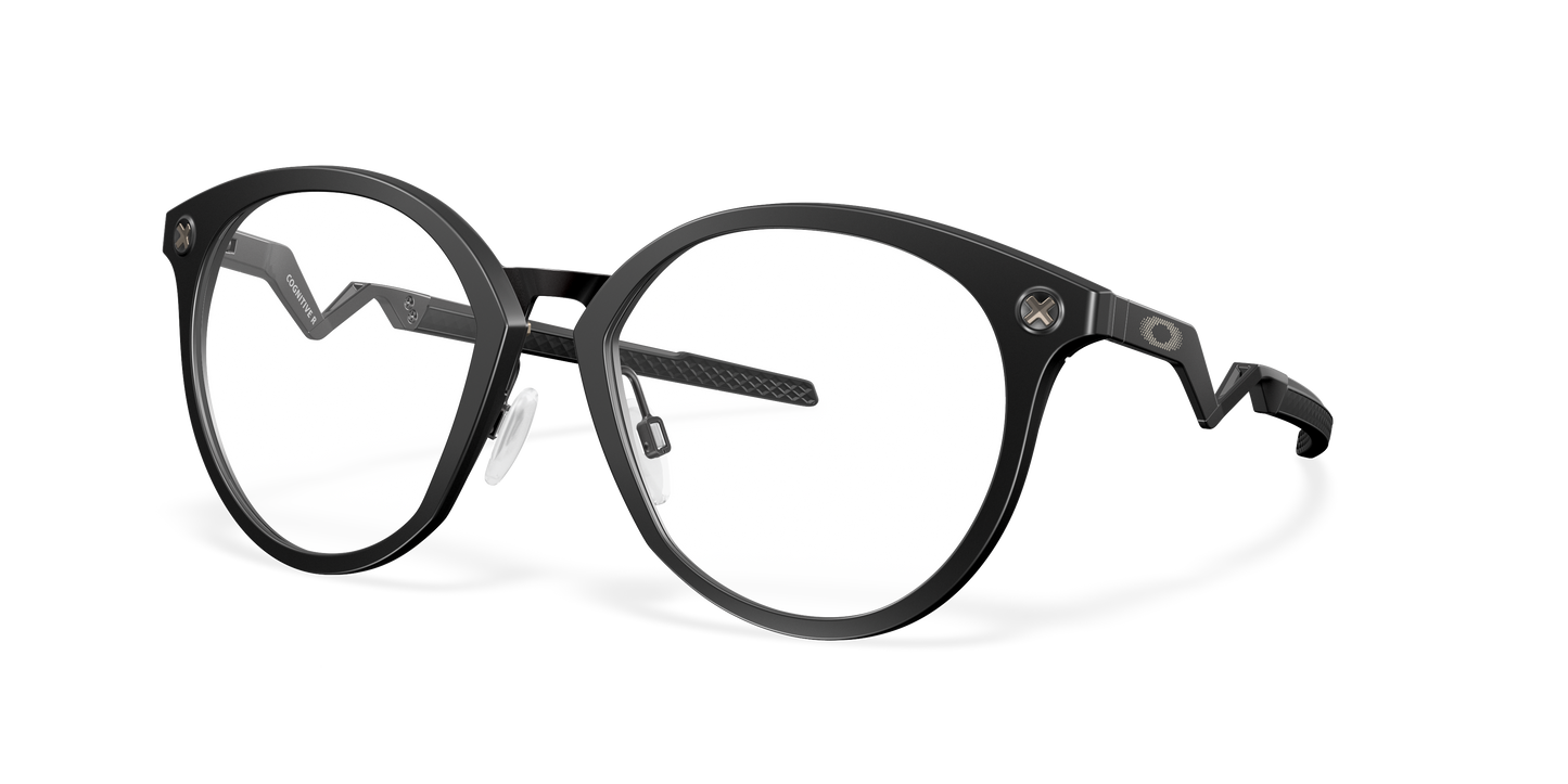 Oakley OX8181 Cognitive R Men's Round Eyeglass Frames - Polished Clear Frame