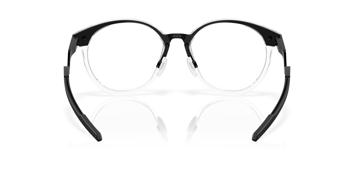 Oakley OX8181 Cognitive R Men's Round Eyeglass Frames - Polished Clear Frame