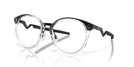 Oakley OX8181 Cognitive R Men's Round Eyeglass Frames - Polished Clear Frame
