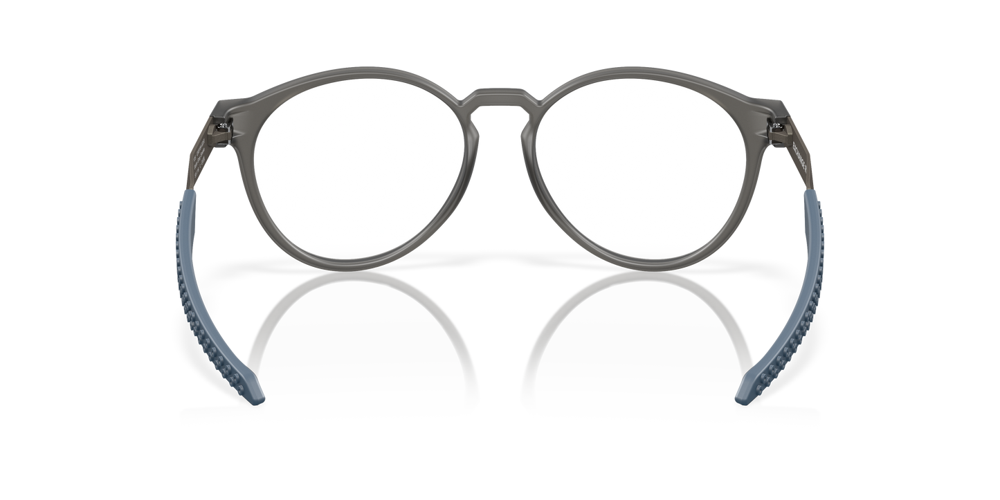 Oakley OX8184 Exchange R Men's Round Eyeglass Frames - Satin Grey Smoke Frame