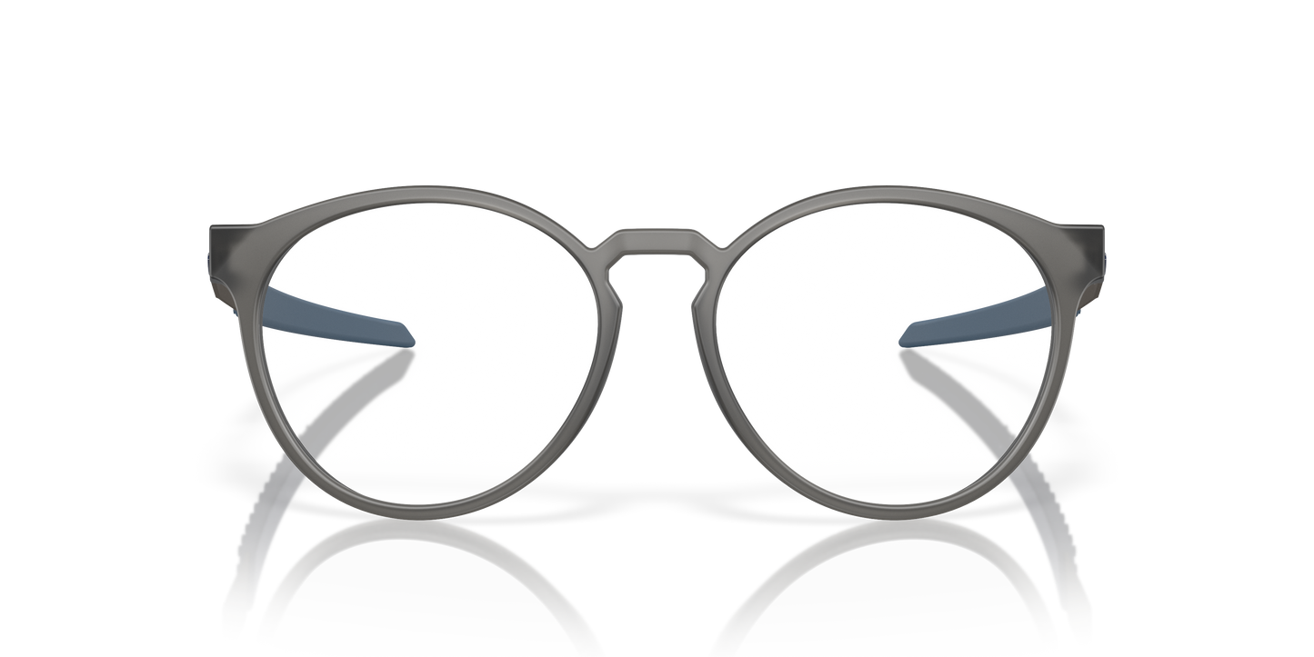 Oakley OX8184 Exchange R Men's Round Eyeglass Frames - Satin Grey Smoke Frame
