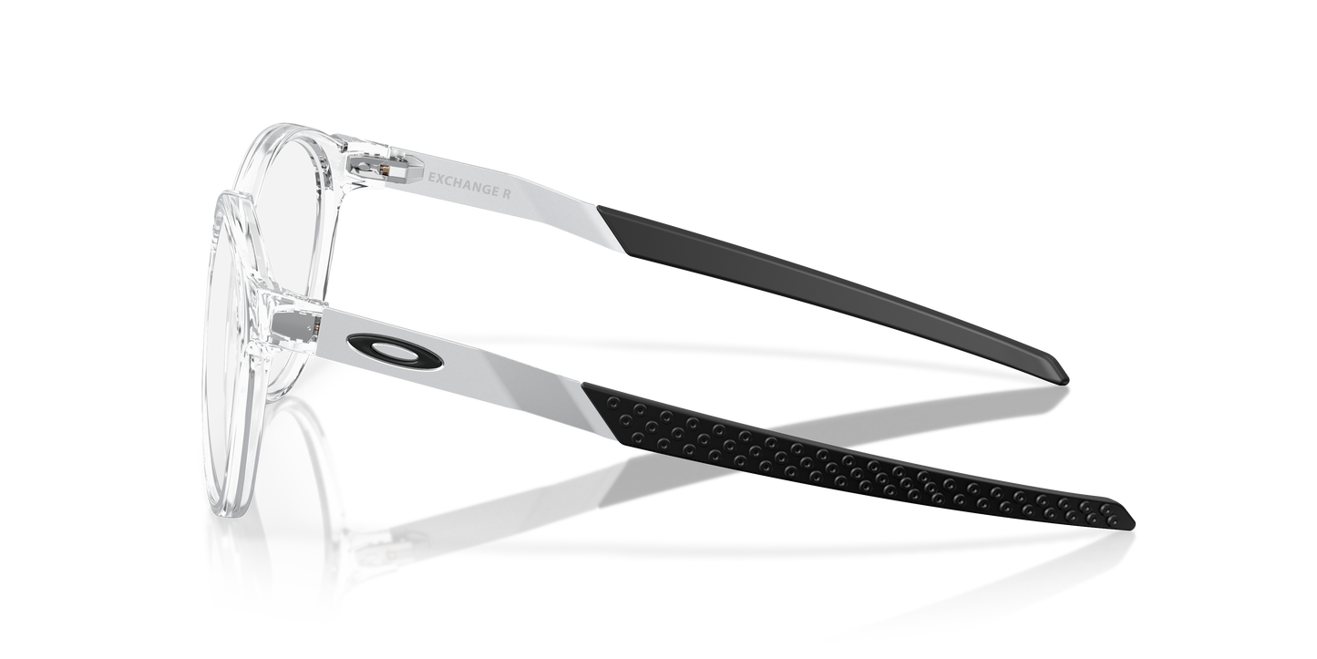 Oakley OX8184 Exchange R Men's Round Eyeglass Frames - Satin Grey Smoke Frame
