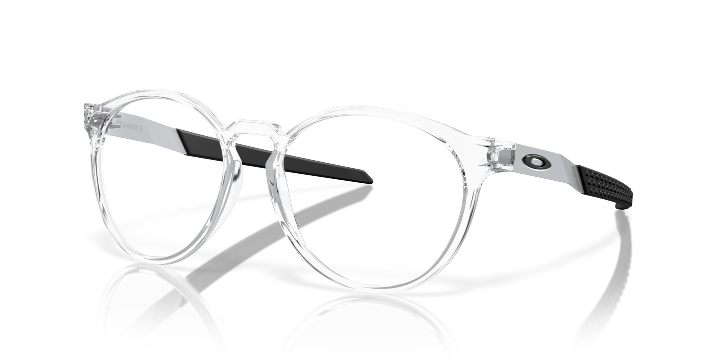 Oakley OX8184 Exchange R Men's Round Eyeglass Frames - Polished Clear Frame