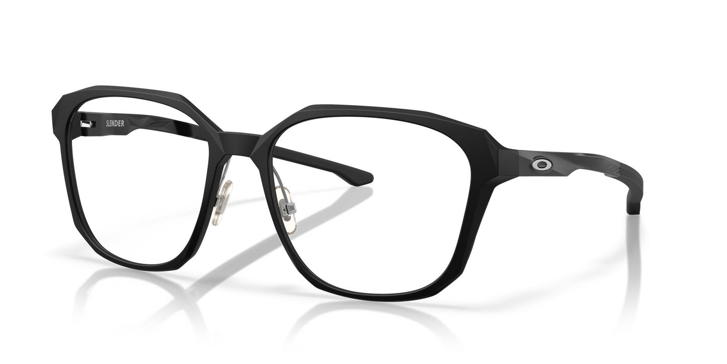 Oakley OX8193 Slender Men's Square Eyeglass Frames - Polished Clear Frame