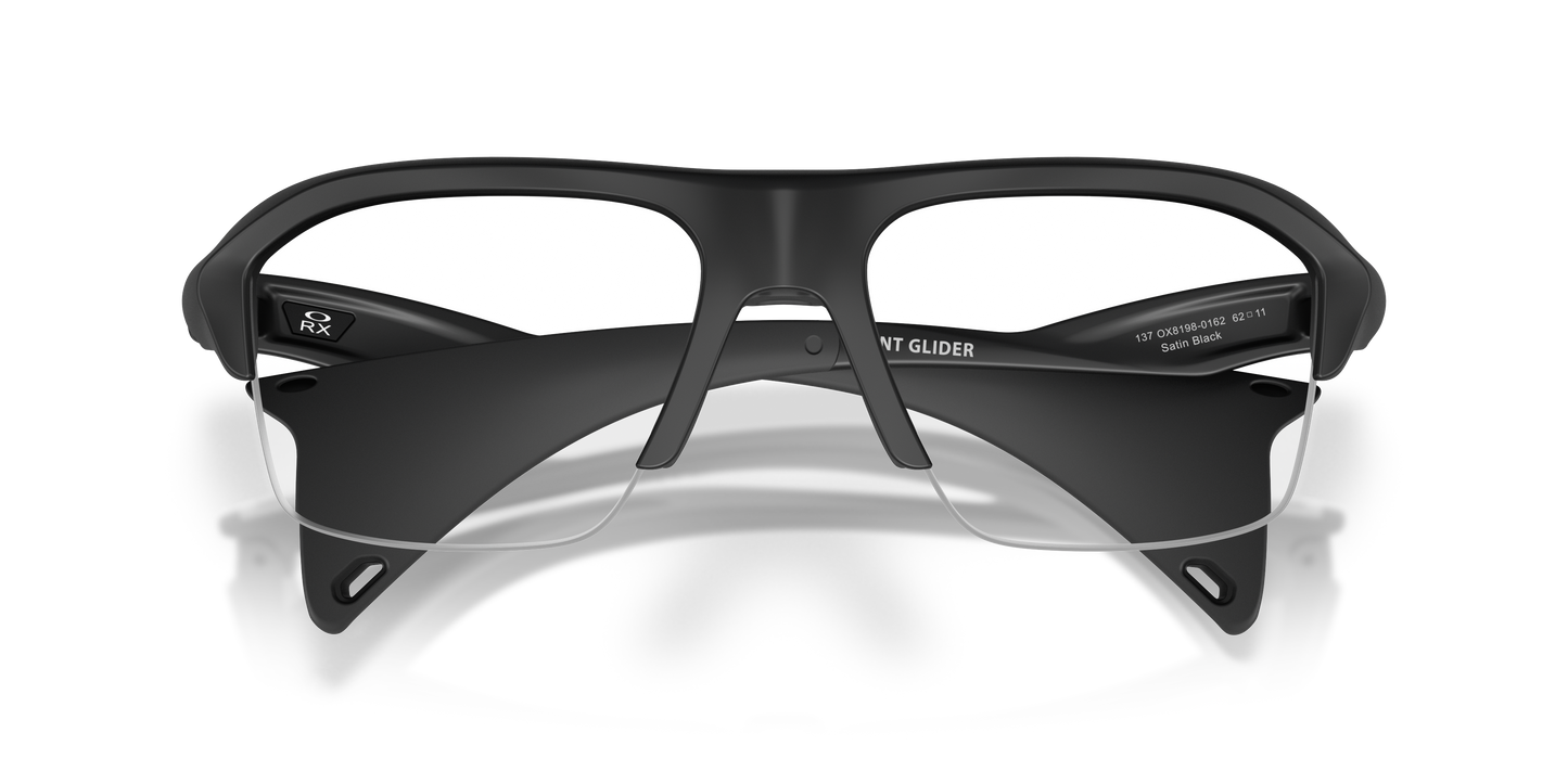 Oakley OX8198 Stunt Glider Unisex Rectangle Eyeglass Frames - Satin Black Frame