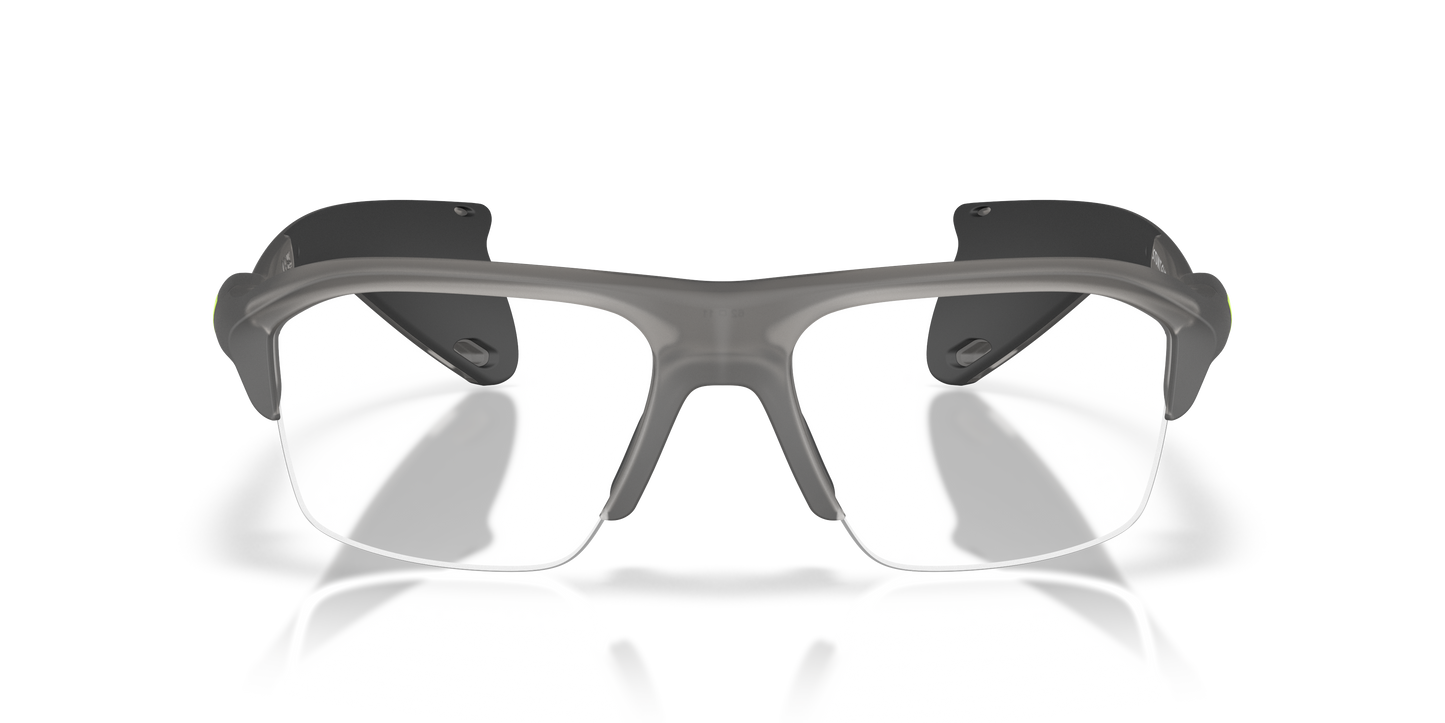 Oakley OX8198 Stunt Glider Unisex Rectangle Eyeglass Frames - Satin Grey Smoke Frame